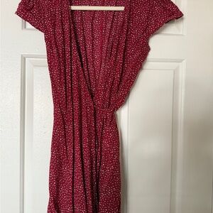 Vintage Red Floral Dress by J. Galt